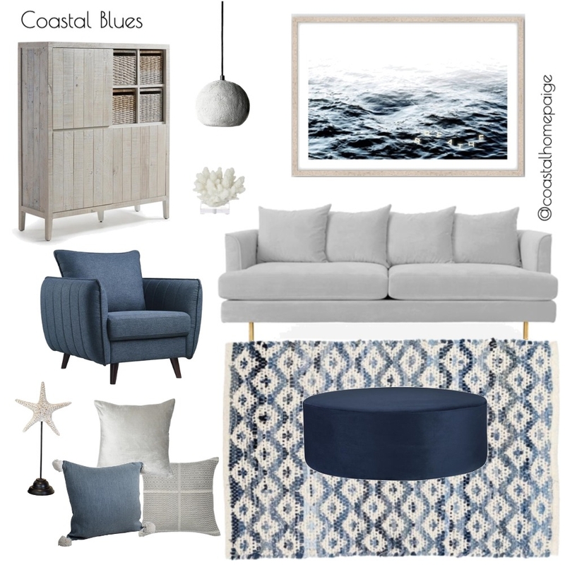 Coastal Blues Mood Board by CoastalHomePaige on Style Sourcebook