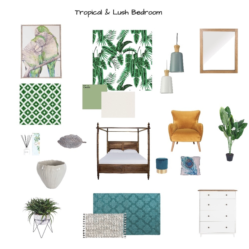 Tropical Bedroom Mood Board by amanda1978 on Style Sourcebook