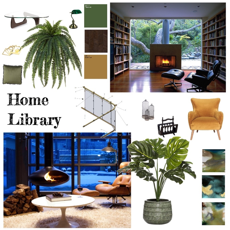 home libaray Mood Board by Molly on Style Sourcebook