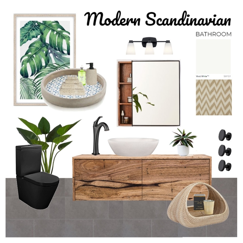 Modern Scandinavian Bathroom Mood Board by unicatheunicorn on Style Sourcebook