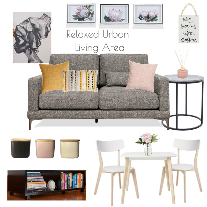 Relaxed Urban Living Area Mood Board by Maven Interior Design on Style Sourcebook