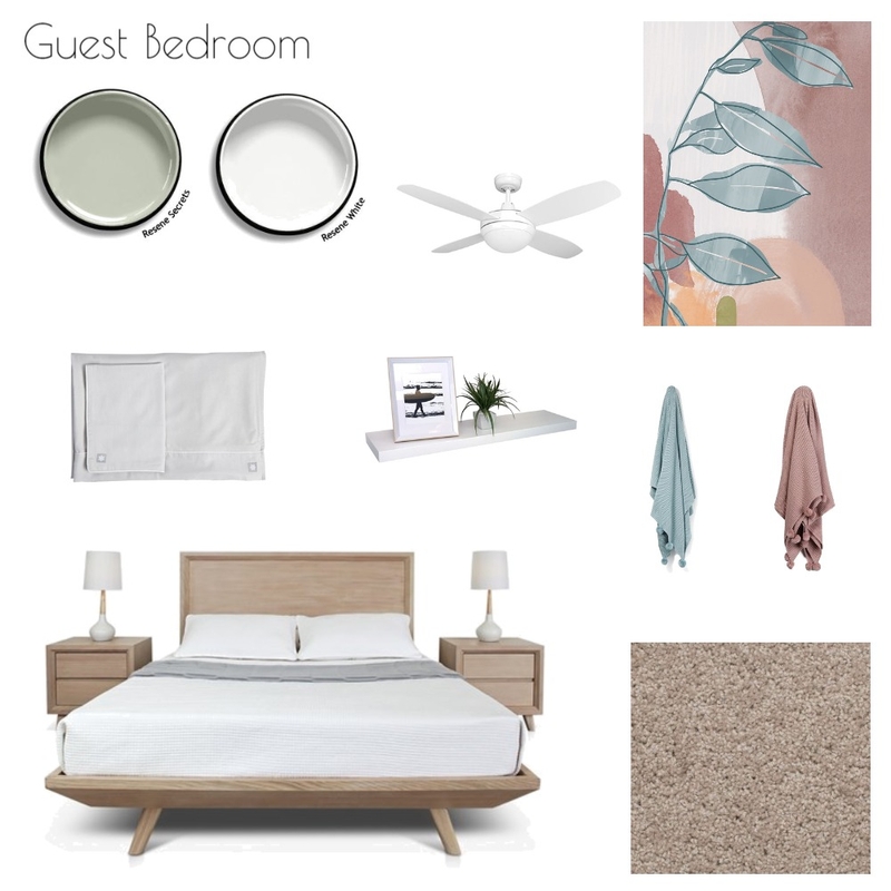 Guest Bedroom Mood Board Mood Board by Bronwyn on Style Sourcebook