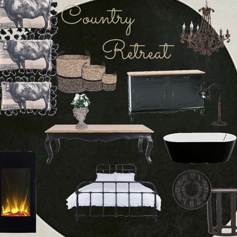 Country  Reatreat Mood Board by Emjay on Style Sourcebook