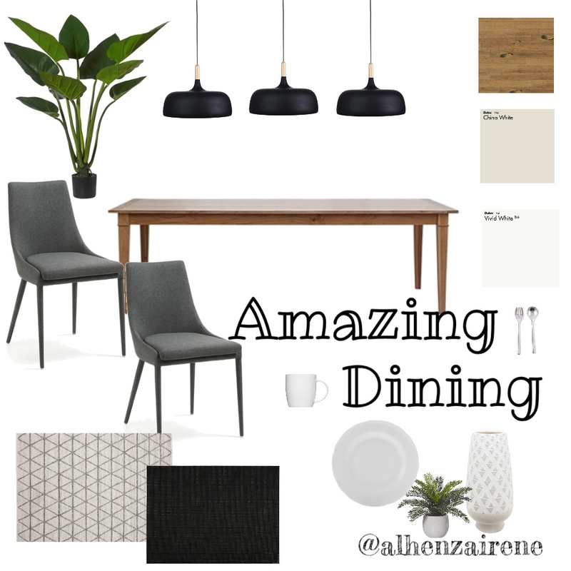 Scandi Dining Mood Board by alhenzairene on Style Sourcebook