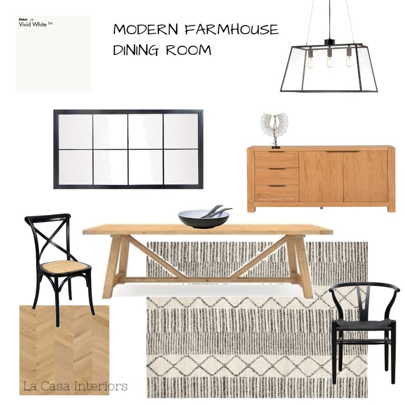 Modern Farmhouse Dining Room Mood Board by Casa & Co Interiors on Style Sourcebook