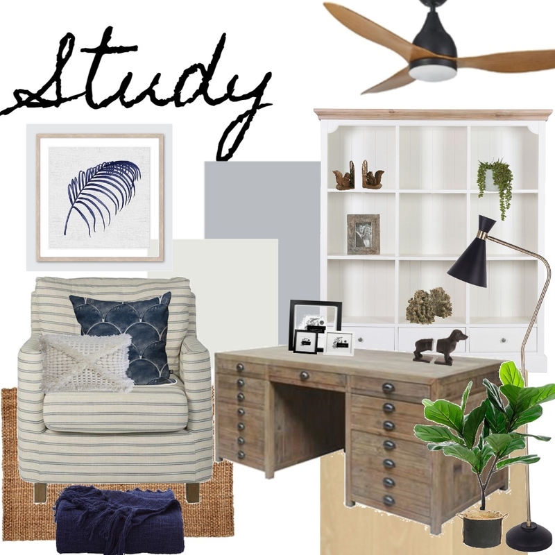 Cosy Coastal Study Mood Board by LauraMcPhee on Style Sourcebook