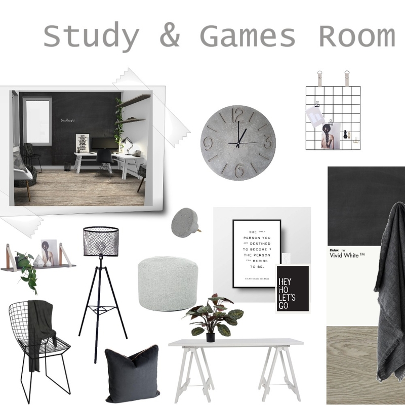 Study &amp; Games Room Mood Board by Kez on Style Sourcebook