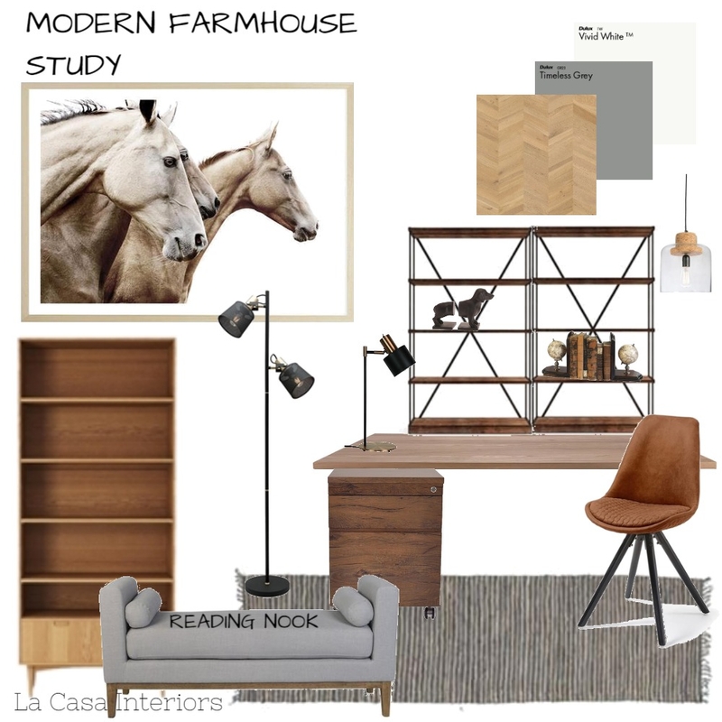 Farmhouse Study Mood Board by Casa & Co Interiors on Style Sourcebook