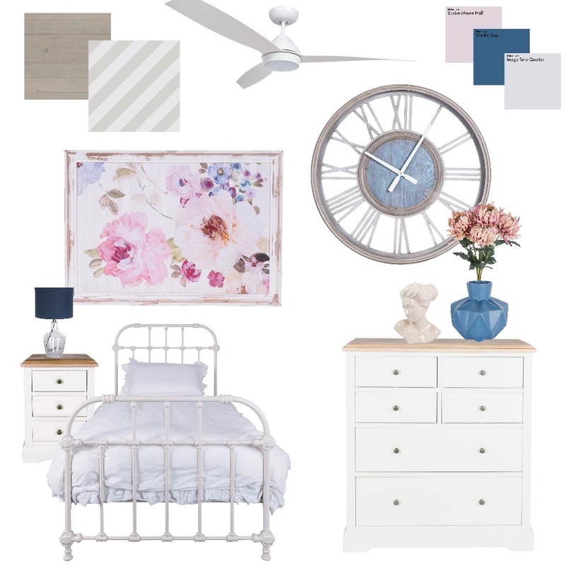 Hamptons bedroom Mood Board by ebonflow on Style Sourcebook