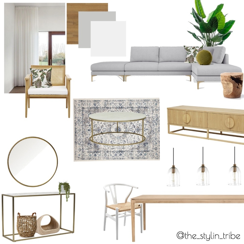 Living and Dining Mood Board by The Stylin Tribe on Style Sourcebook