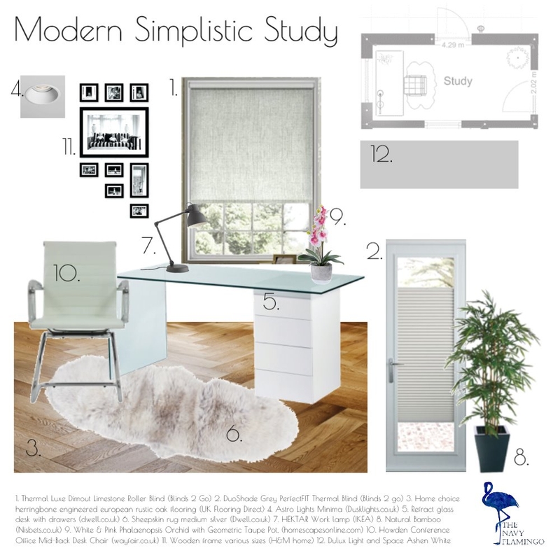 Module 9 - Home Study Mood Board by TheNavyFlamingo on Style Sourcebook