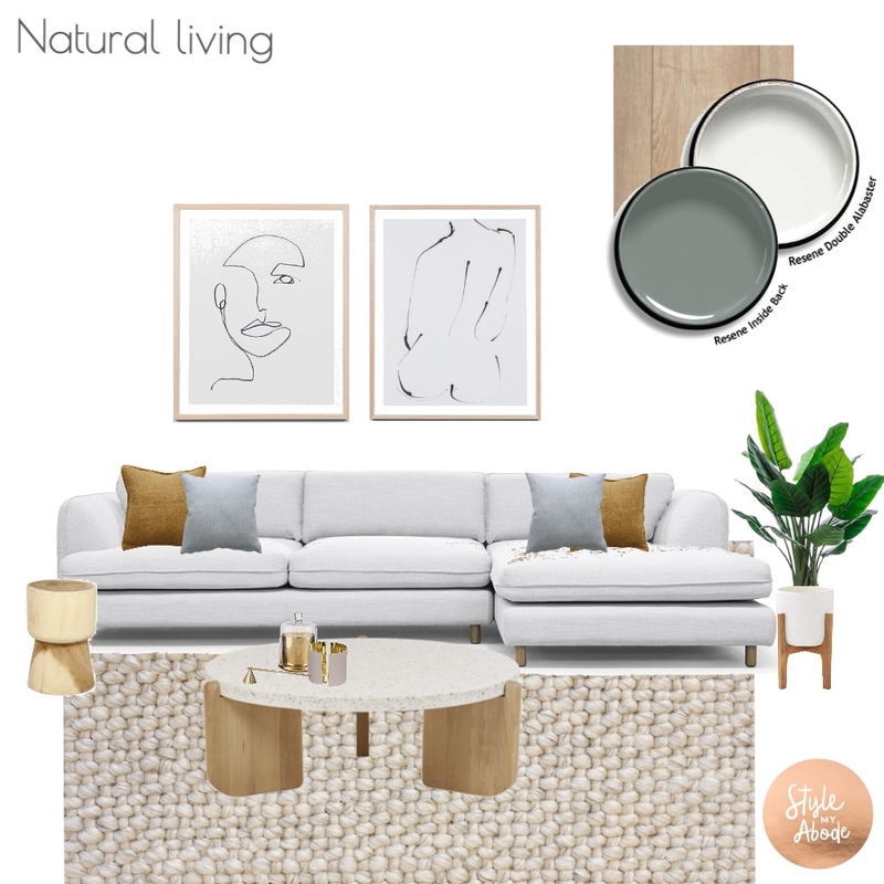 Natural Apartment Living Mood Board by Style My Abode Ltd on Style Sourcebook
