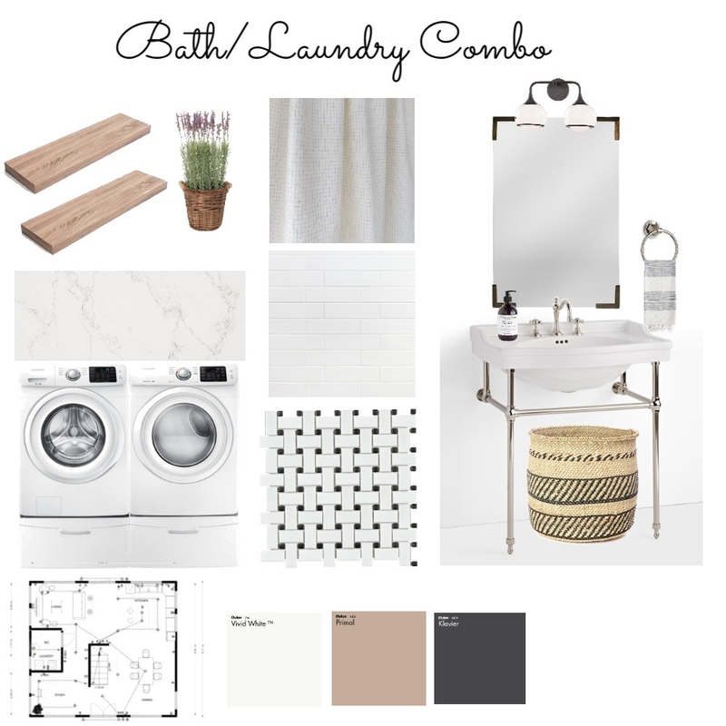 Laundry/Powder Room Mood Board by LC + Co. Design Studio on Style Sourcebook