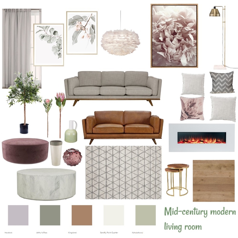 mid-century living room Mood Board by helenarose on Style Sourcebook