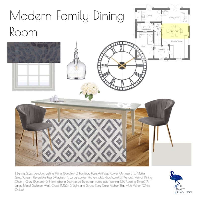 Module 9 - Dining Room Mood Board by TheNavyFlamingo on Style Sourcebook