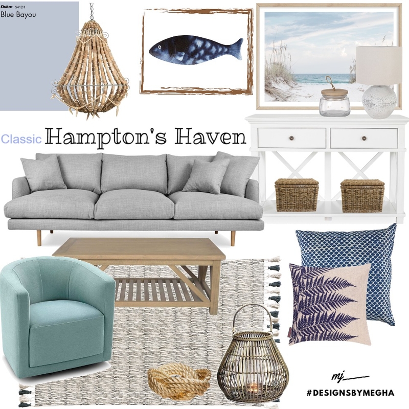 Classic Hapmtons Mood Board by Megha on Style Sourcebook