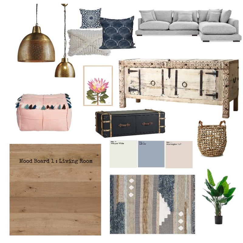 Mood Board 1: Living Room Mood Board by kirstylee on Style Sourcebook