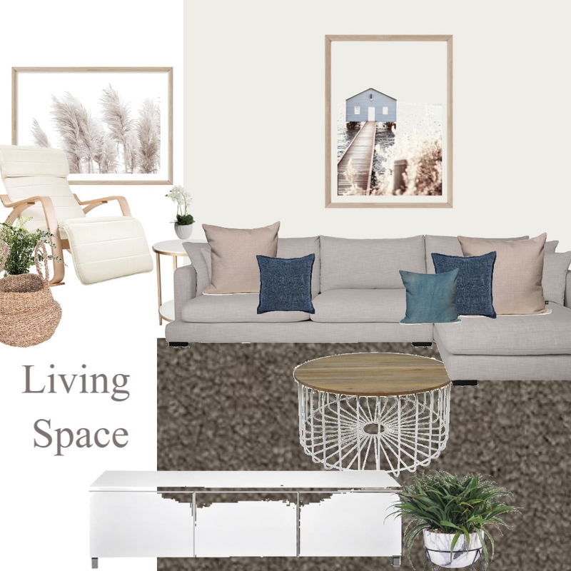 Maya Living Mood Board by Rebecca White Style on Style Sourcebook