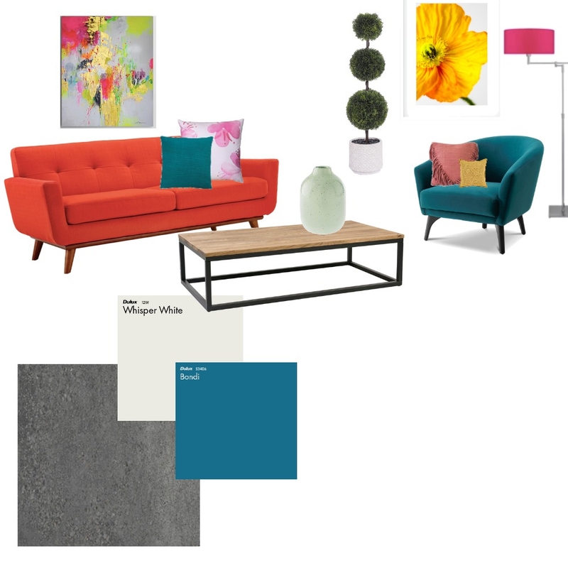Modern colorful living room Mood Board by Annalisa on Style Sourcebook