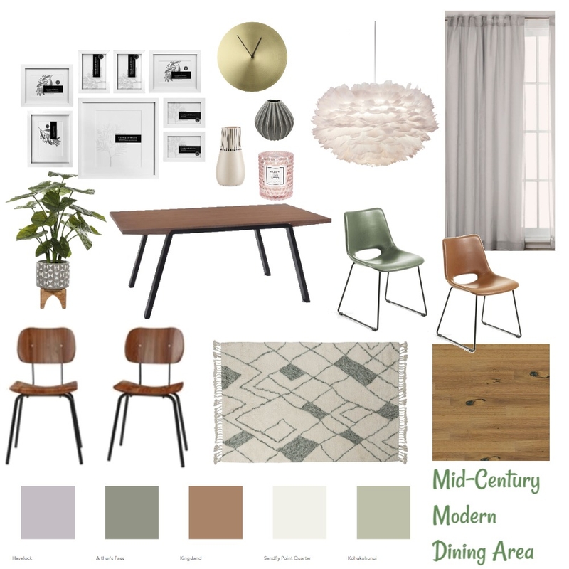 mid-century modern dining area Mood Board by undefined on Style Sourcebook