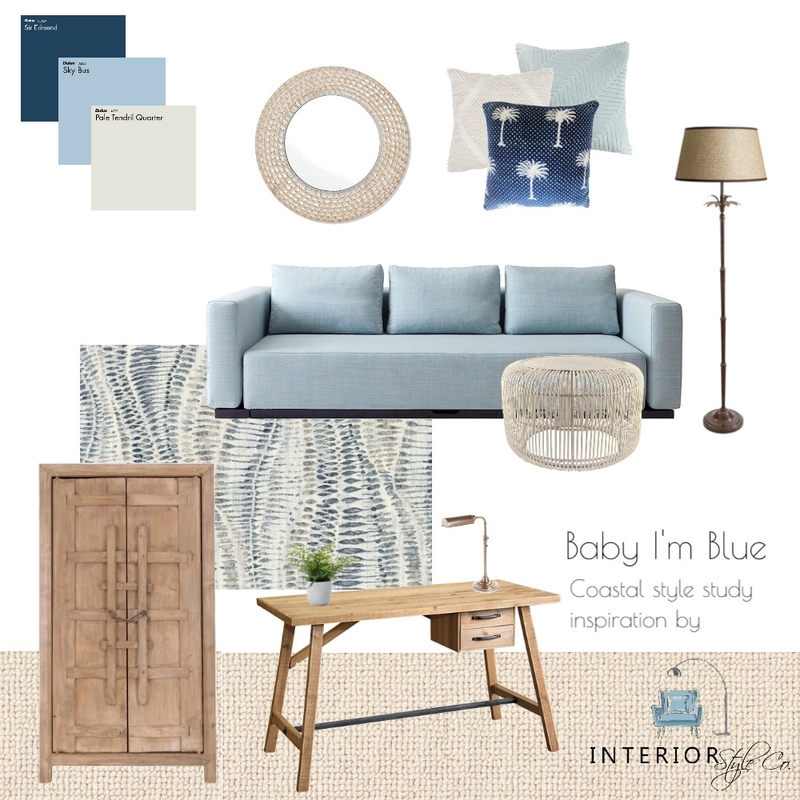 Baby I'm Blue Mood Board by Interior Style Co. on Style Sourcebook