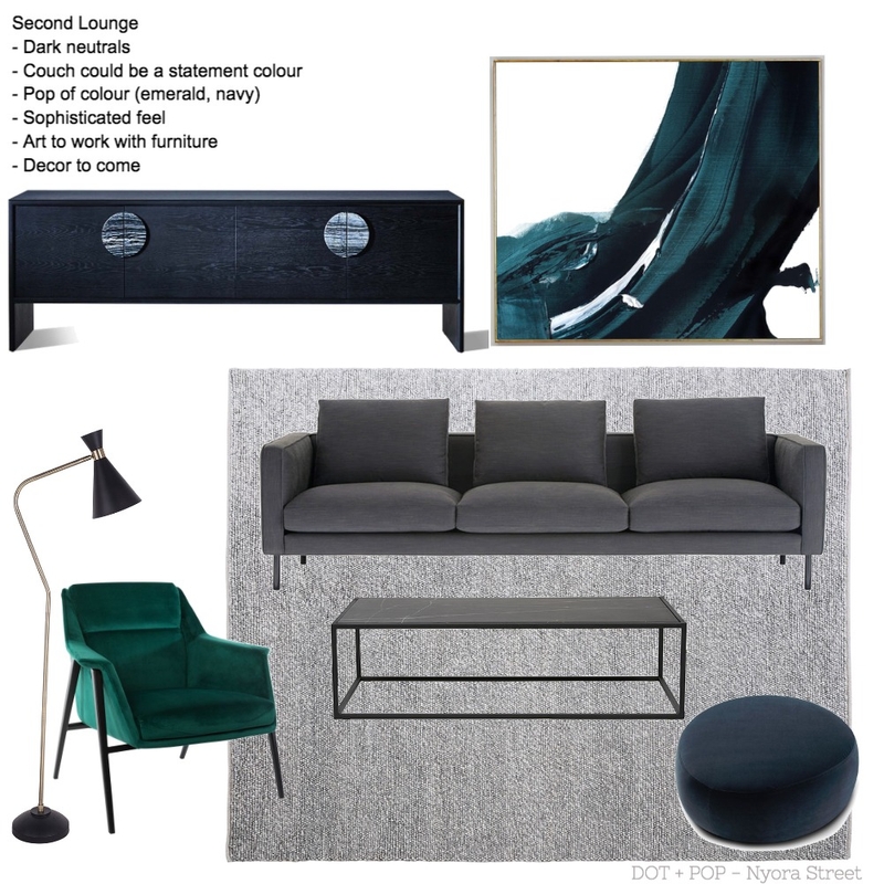 Second Lounge Mood Board by DOT + POP on Style Sourcebook
