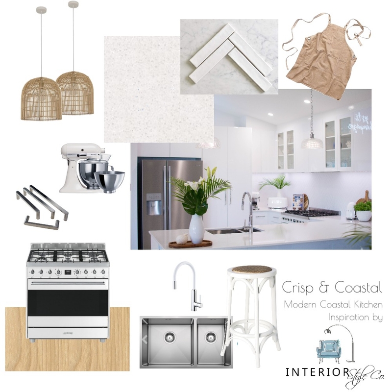 Crisp &amp; Coastal Kitchen Mood Board by Interior Style Co. on Style Sourcebook