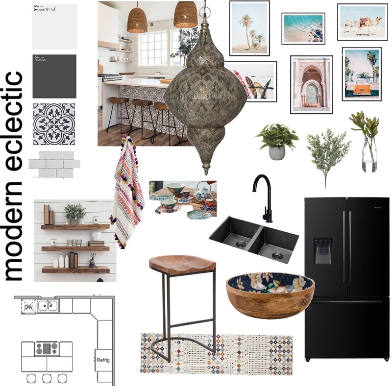Modern eclectic kitchen Mood Board by ny.laura on Style Sourcebook
