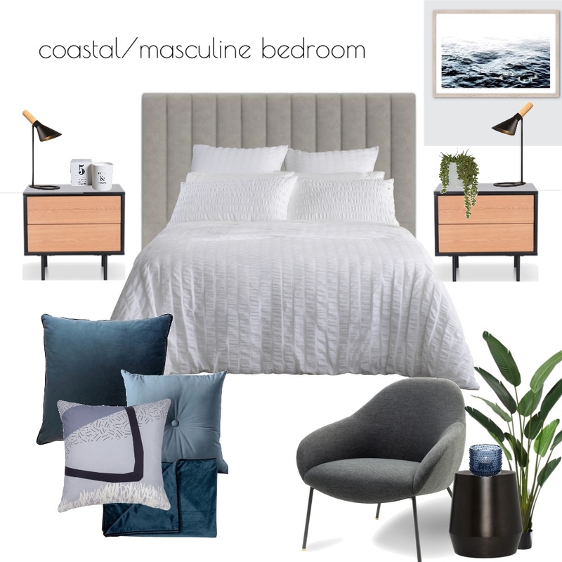 Coastal/masculine bedroom Mood Board by SimplyStaging on Style Sourcebook