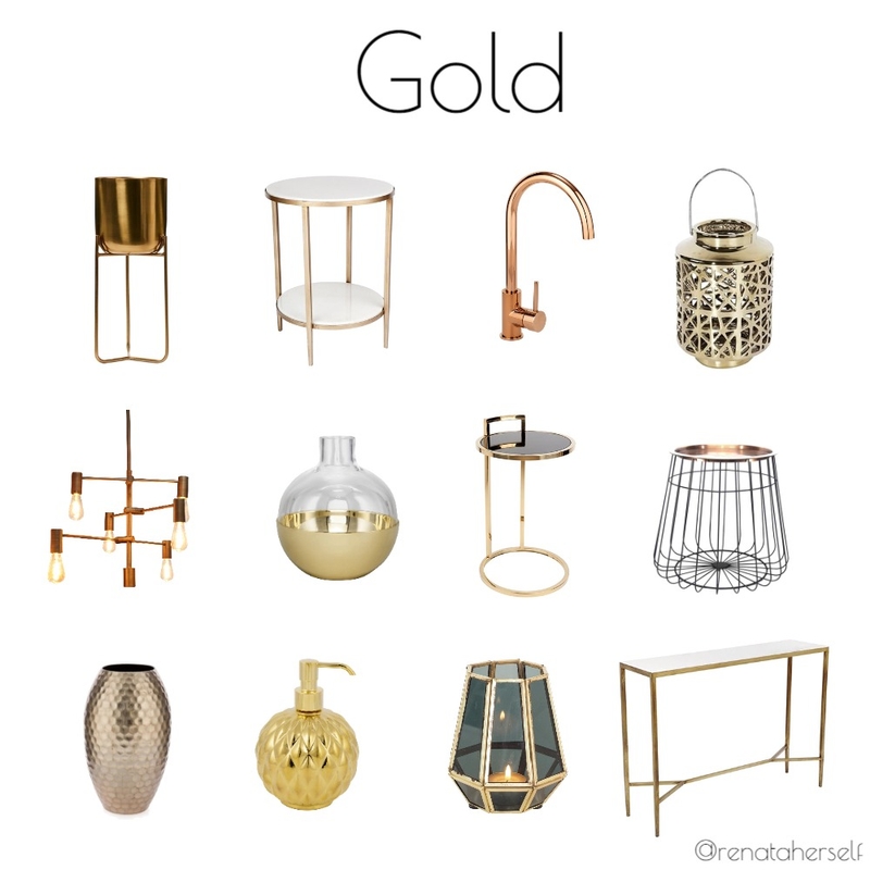 Gold Mood Board by Renata on Style Sourcebook