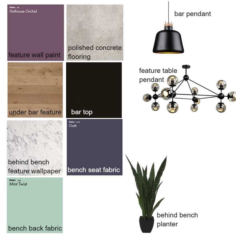 Purple &amp; Black Mood Board by FrankstonBrewhouse on Style Sourcebook