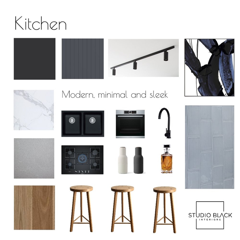 Kitchen - Modern, minimal and sleek Mood Board by Studio Black Interiors on Style Sourcebook