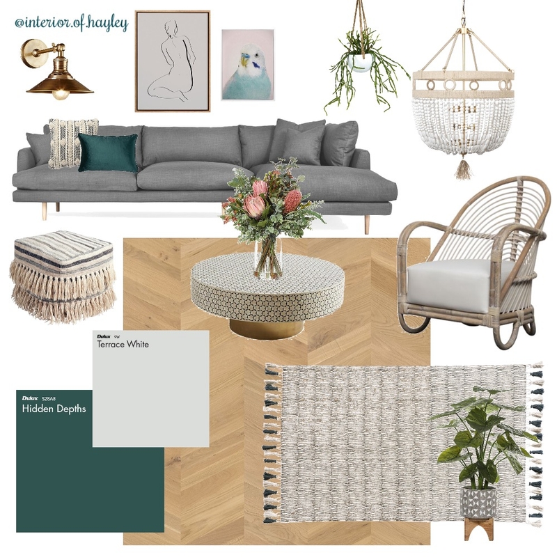 Boho living Mood Board by Two Wildflowers on Style Sourcebook