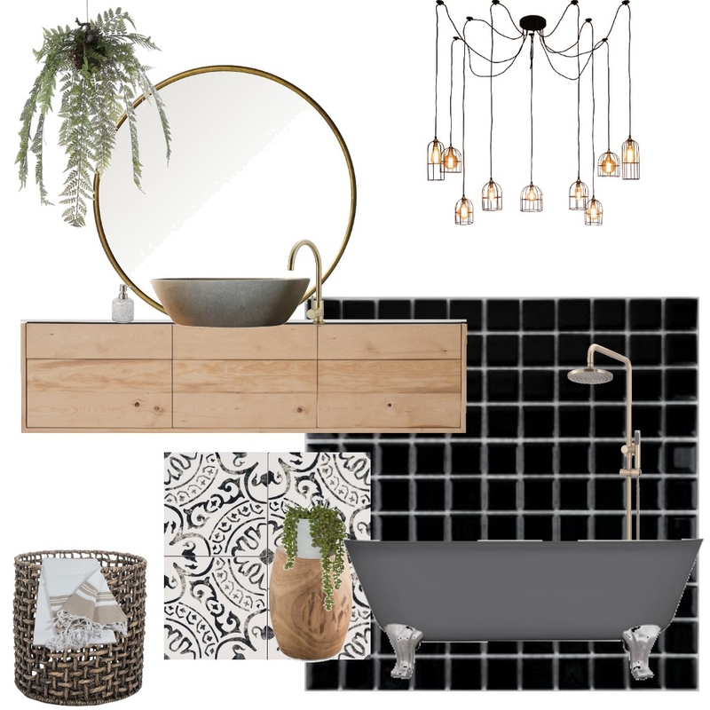 Bathroom with Black Mood Board by hannlennon on Style Sourcebook