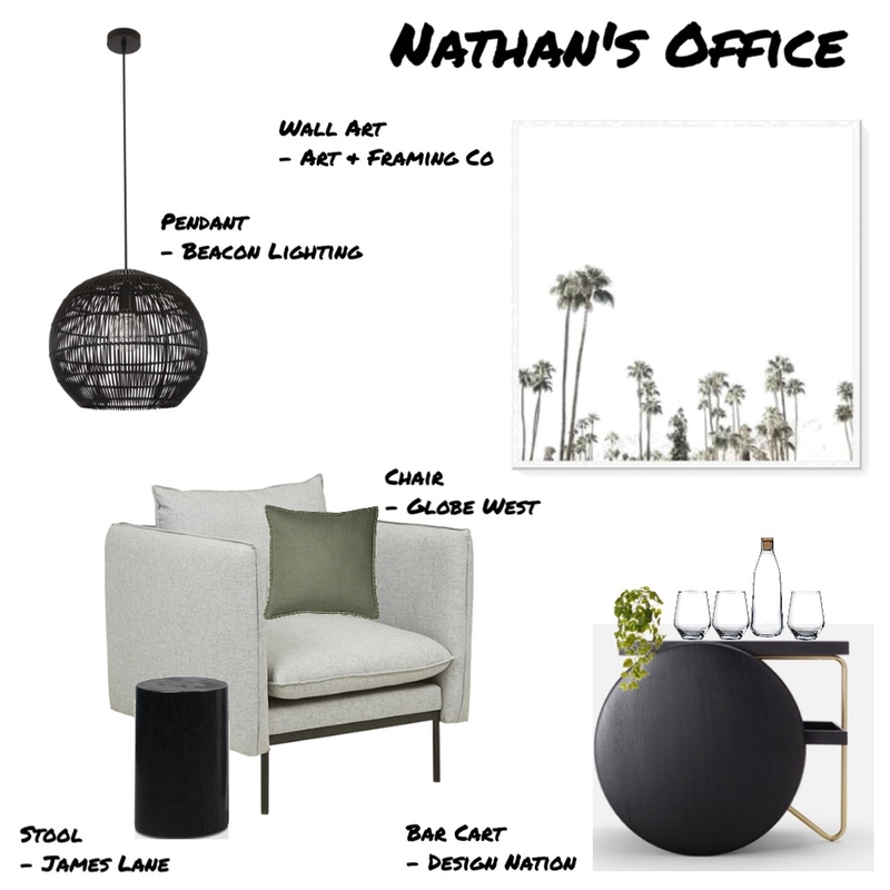 Nathan's Office Mood Board by House2Home on Style Sourcebook