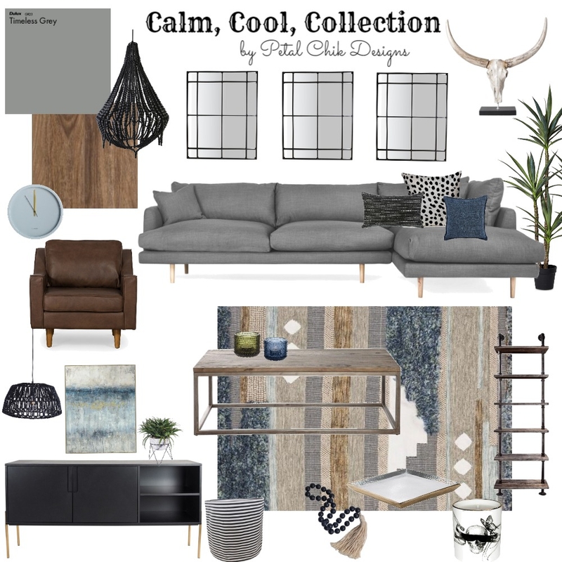 Cool, Calm, Collection Mood Board by petalchikdesigns on Style Sourcebook