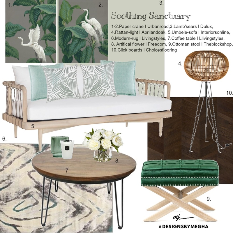 Soothing sanctuary Mood Board by Megha on Style Sourcebook