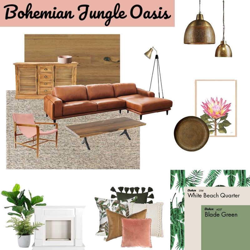 Bohmeian Jungle Oasia Mood Board by sophieandrews on Style Sourcebook