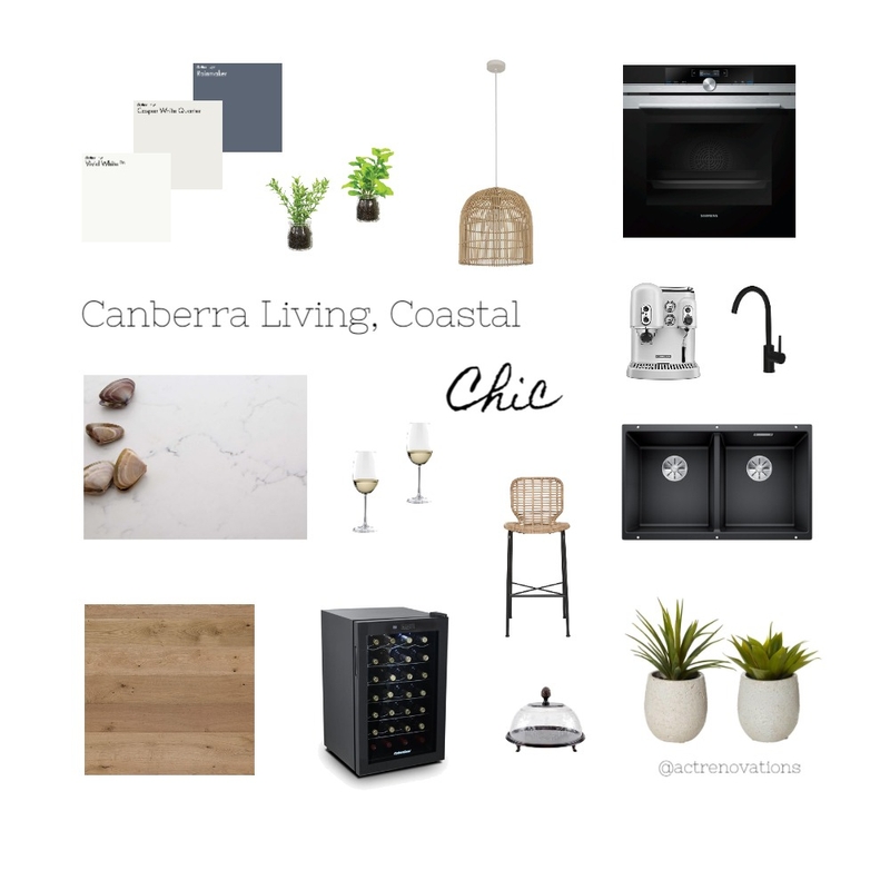 Coastal Chic kitchen for Canberra living Mood Board by ACTRenovations on Style Sourcebook