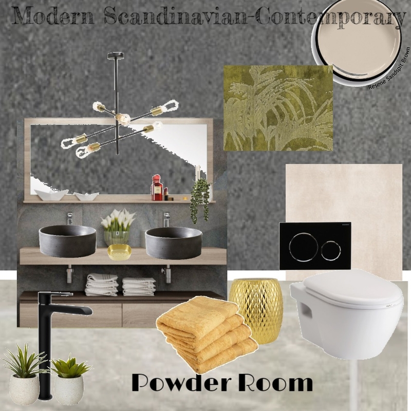 Modern Scandinavian Contemporary Bathroom Mood Board by JennyMynhardt on Style Sourcebook