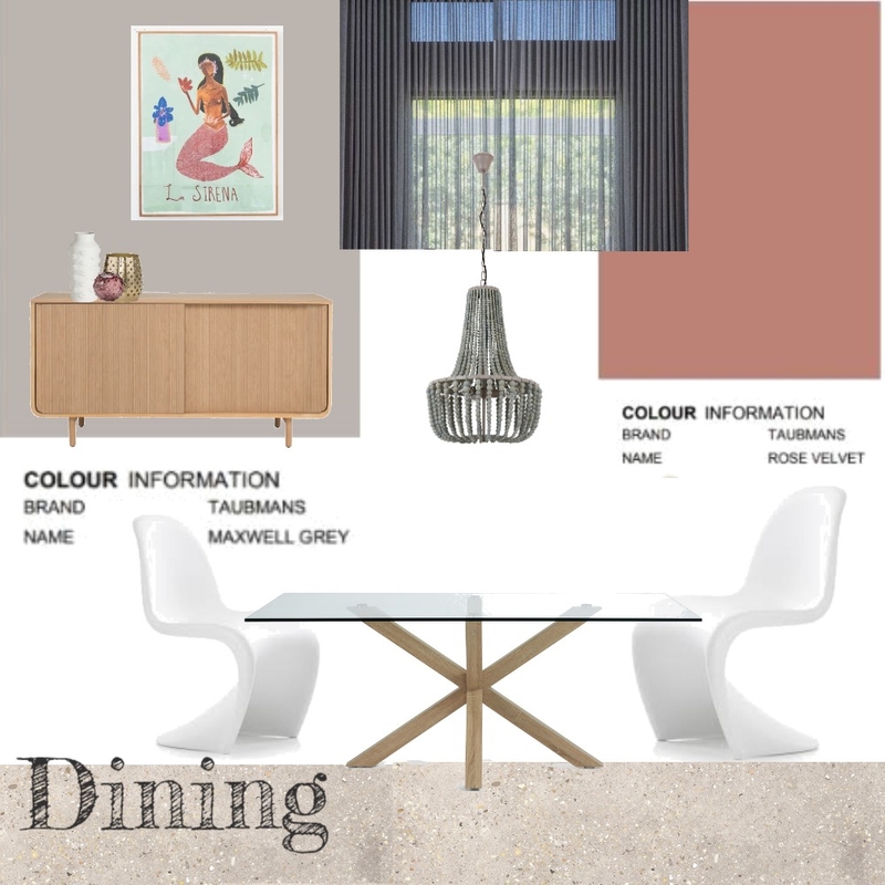 Velvet Rose Dining / Living Mood Board by Connected Interiors on Style Sourcebook