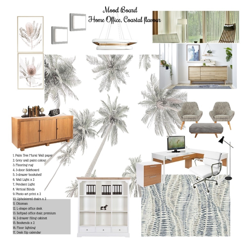Project - Modern Coastal Home Office Mood Board by poon on Style Sourcebook
