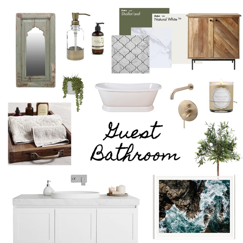 Guest Bathroom Mood Board by Lulu on Style Sourcebook