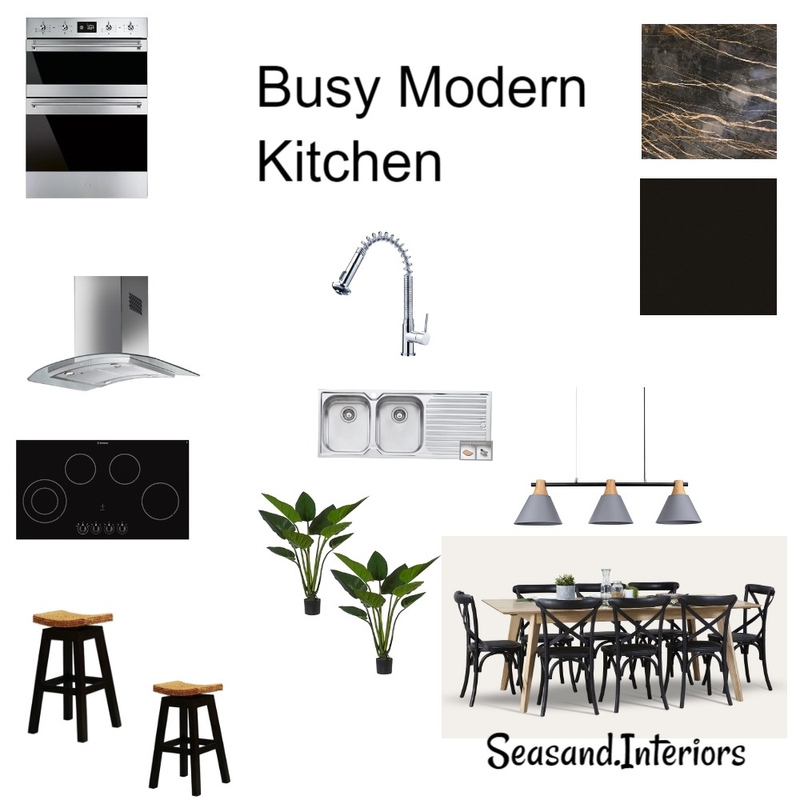 Busy Modern Kitchen Mood Board by Seasand.interiors on Style Sourcebook