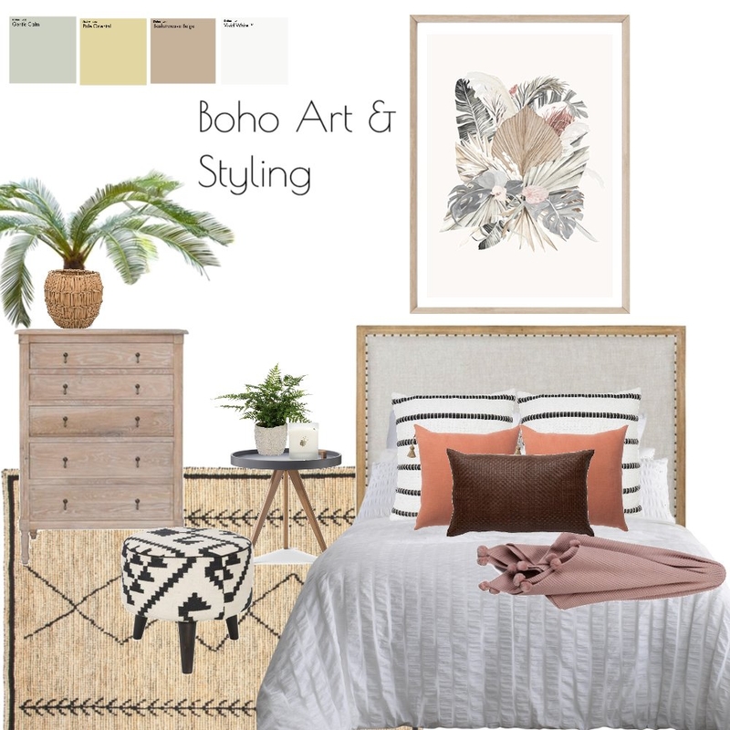 Boho Art &amp; Styling Comp Mood Board by Elements Aligned Interior Design on Style Sourcebook