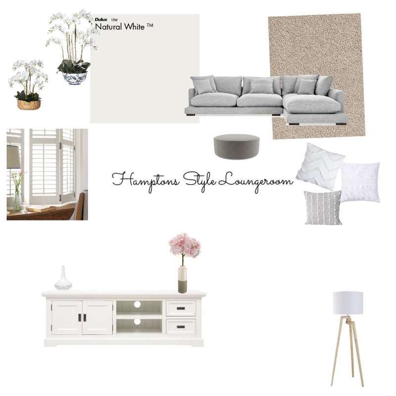 Hamptons Style Loungeroom Mood Board by dannielledimit on Style Sourcebook