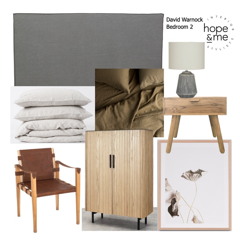 David Warnock  - Bedroom 2 Mood Board by Hope & Me Interiors on Style Sourcebook