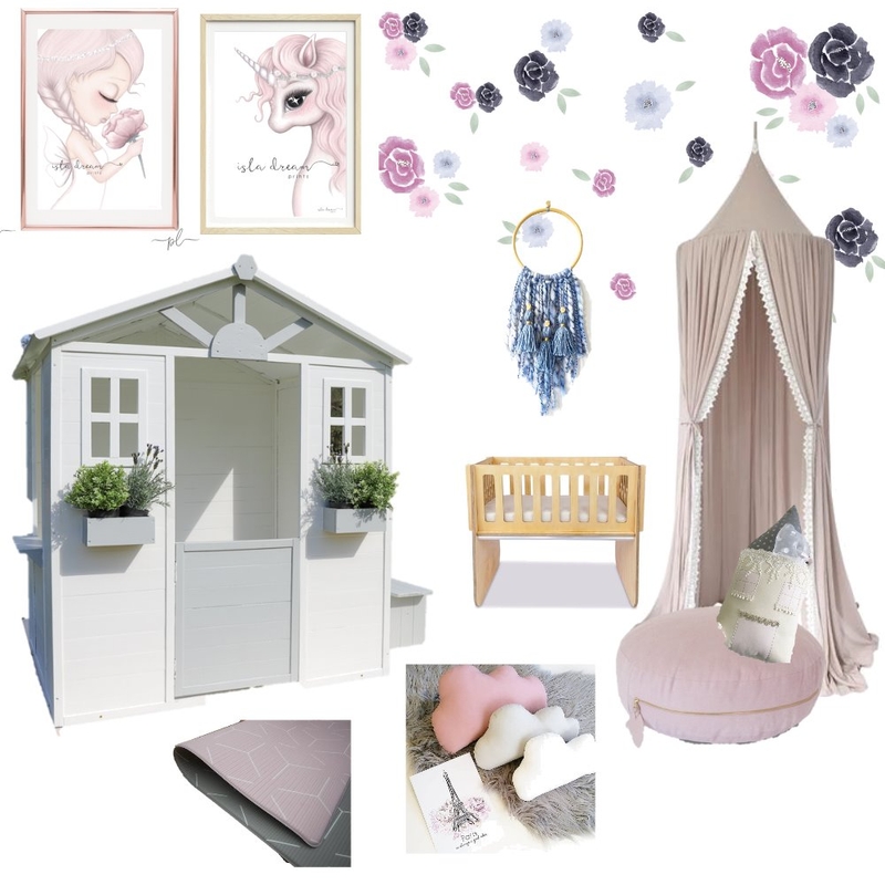 Girls Play Room Mood Board by Reflective Styling on Style Sourcebook