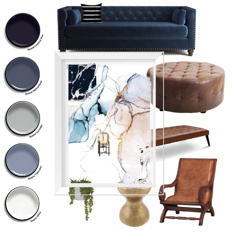 BLUE LIVING SPACE Mood Board by HayleyC on Style Sourcebook