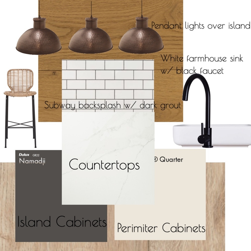 Pigeon Cabin Kitchen Grey island Mood Board by AngelaRae on Style Sourcebook